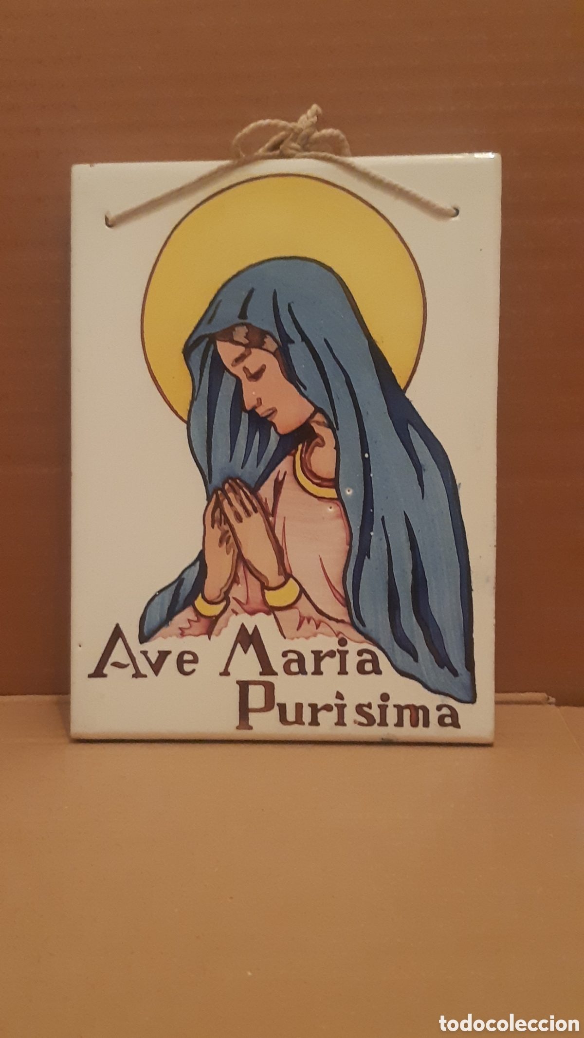 Antig&uuml;edades: Azulejo antiguo Ave Mar&iacute;a - Foto 1