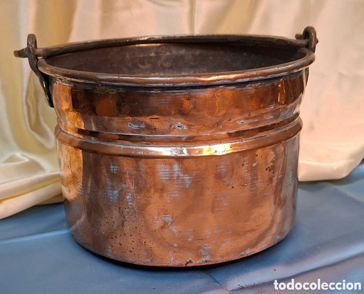 Antig&uuml;edades: Olla de cobre siglo XIX - Foto 3