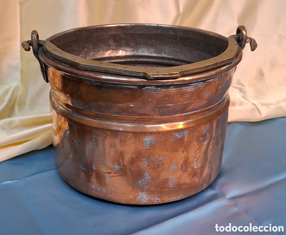 Antig&uuml;edades: Olla de cobre siglo XIX - Foto 6