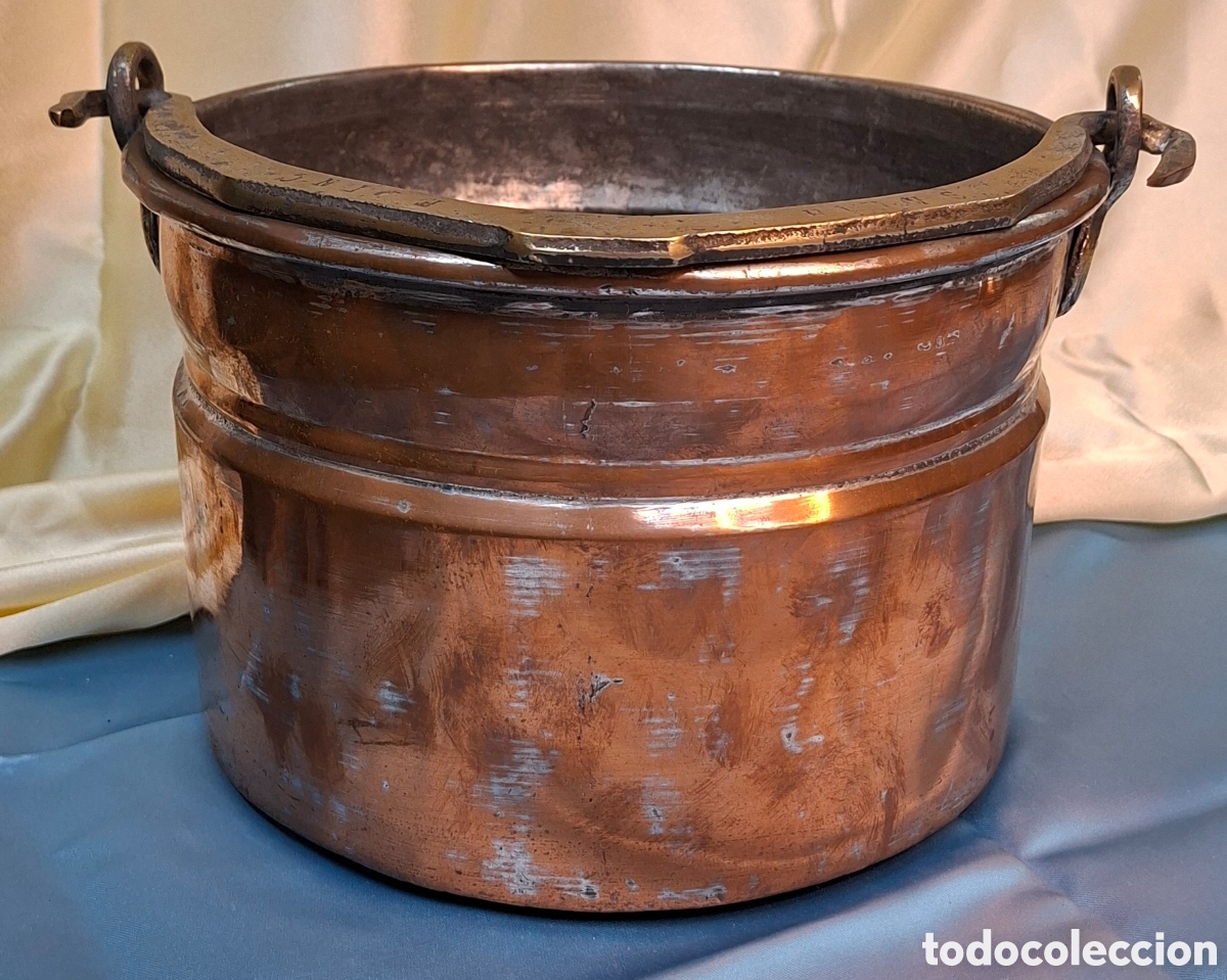 Antig&uuml;edades: Olla de cobre siglo XIX - Foto 8