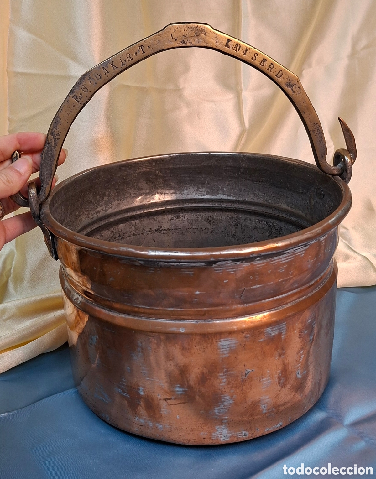 Antig&uuml;edades: Olla de cobre siglo XIX - Foto 9