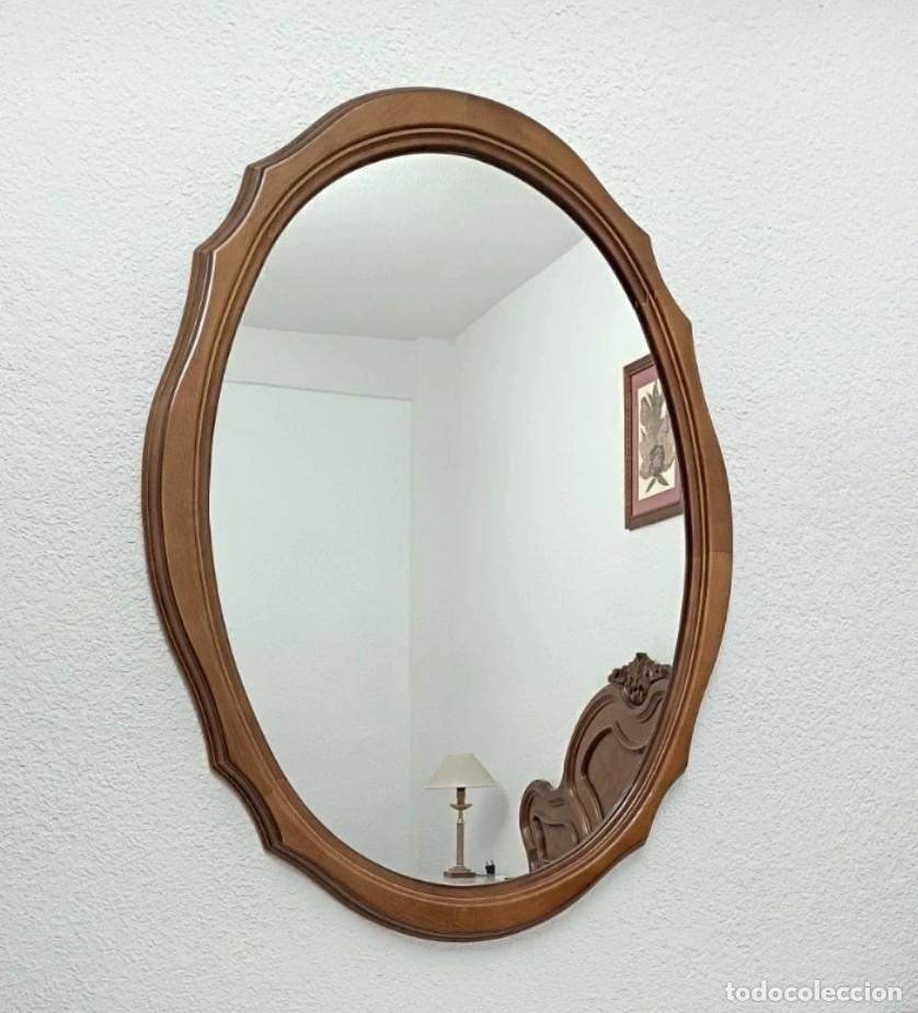 Antig&uuml;edades: Conjunto c&oacute;moda y espejo madera y m&aacute;rmol - Foto 2