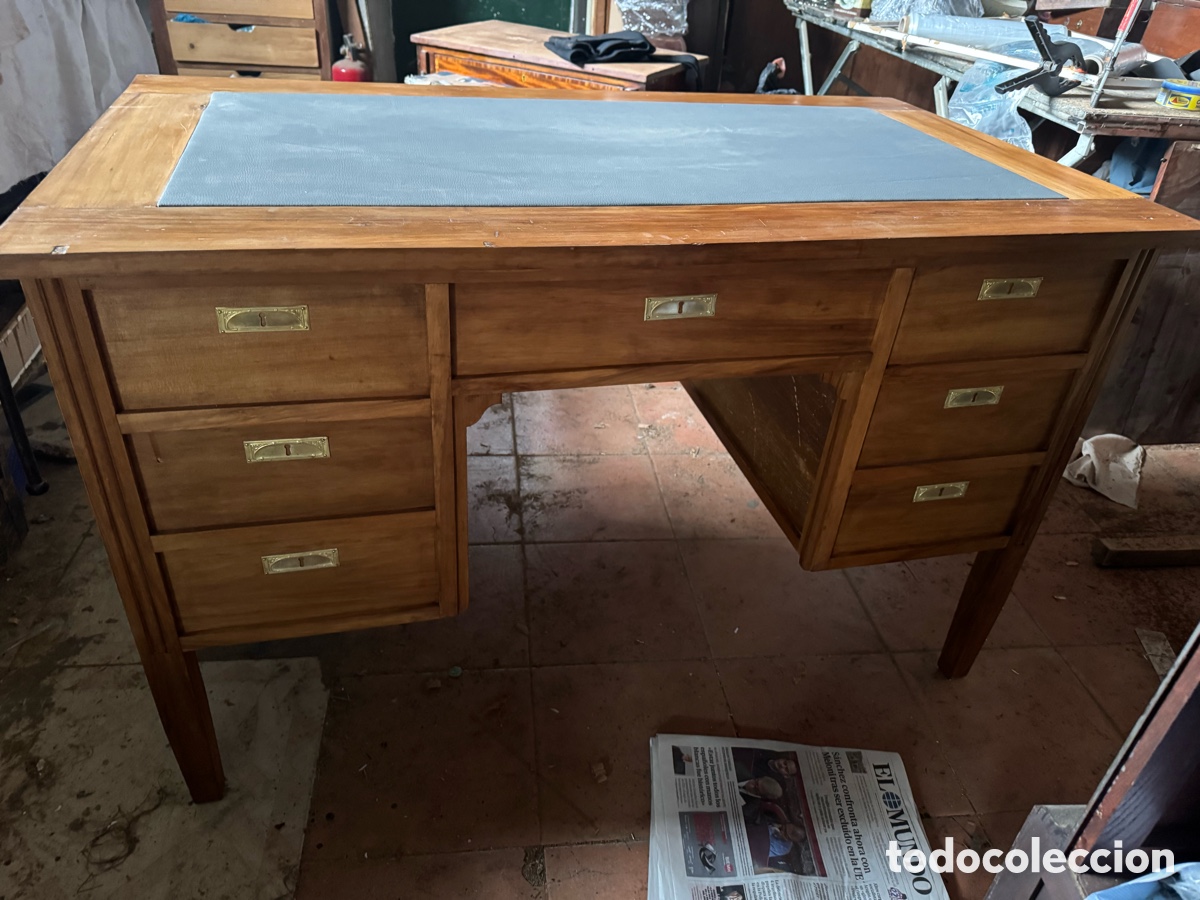 Antig&uuml;edades: Mesa de despacho en madera - Foto 6
