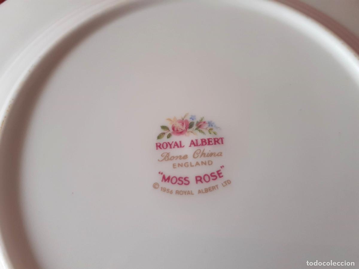 Antig&uuml;edades: Plato de postre 18 cm Royal Albert Moss Rose - Foto 6