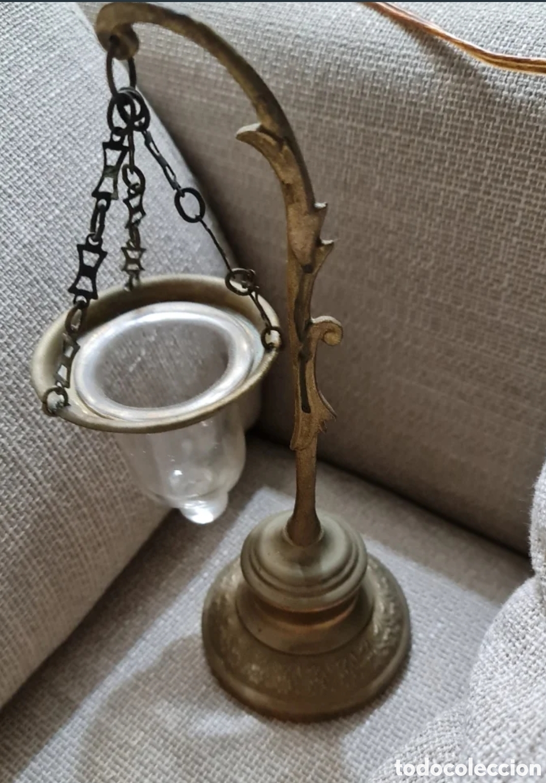Antig&uuml;edades: Lamparilla de Altar/Sagrario en Bronce - Impecable - Foto 2