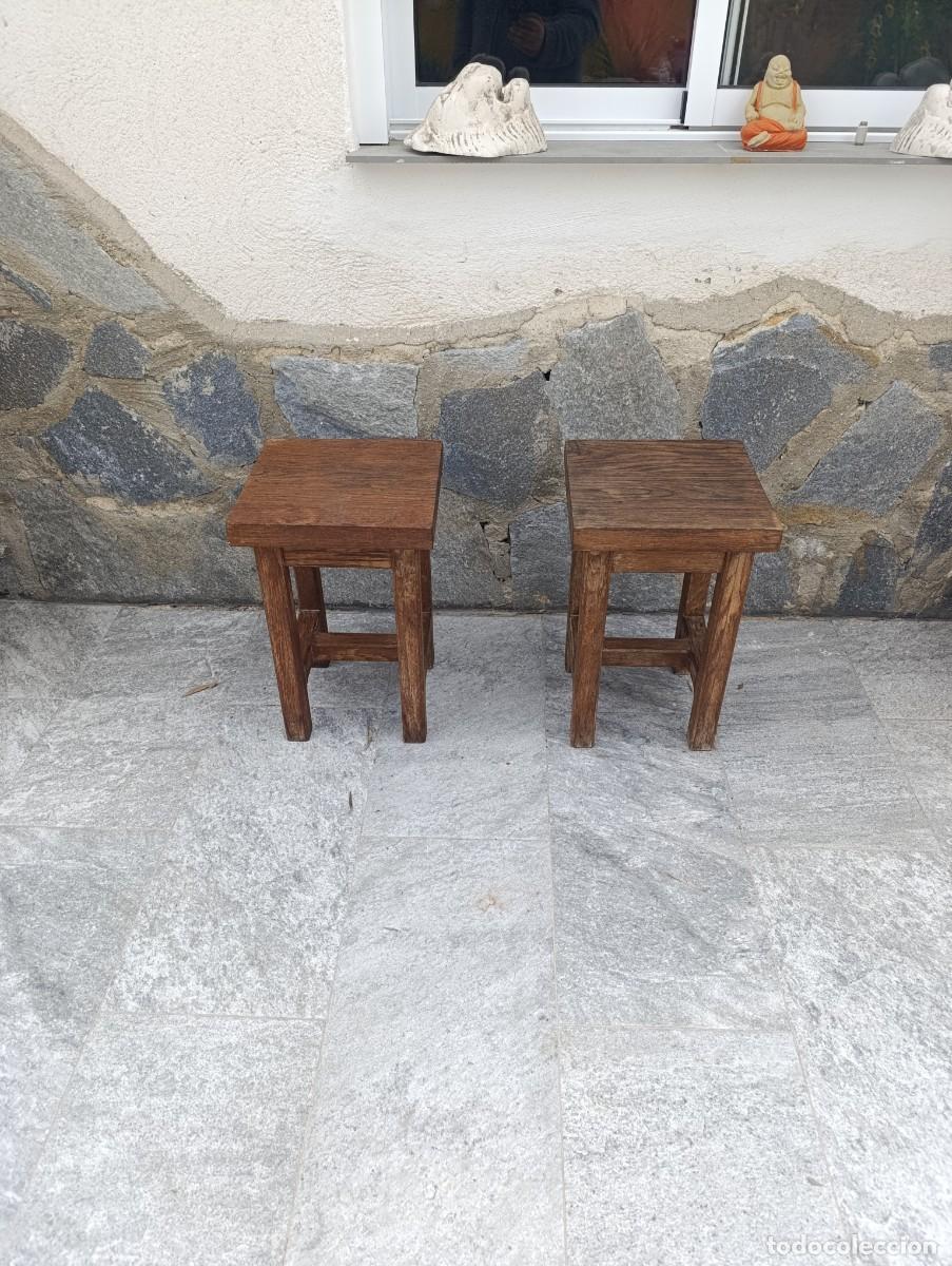 Antig&uuml;edades: Bonitas banquetas de madera de Roble - Foto 1