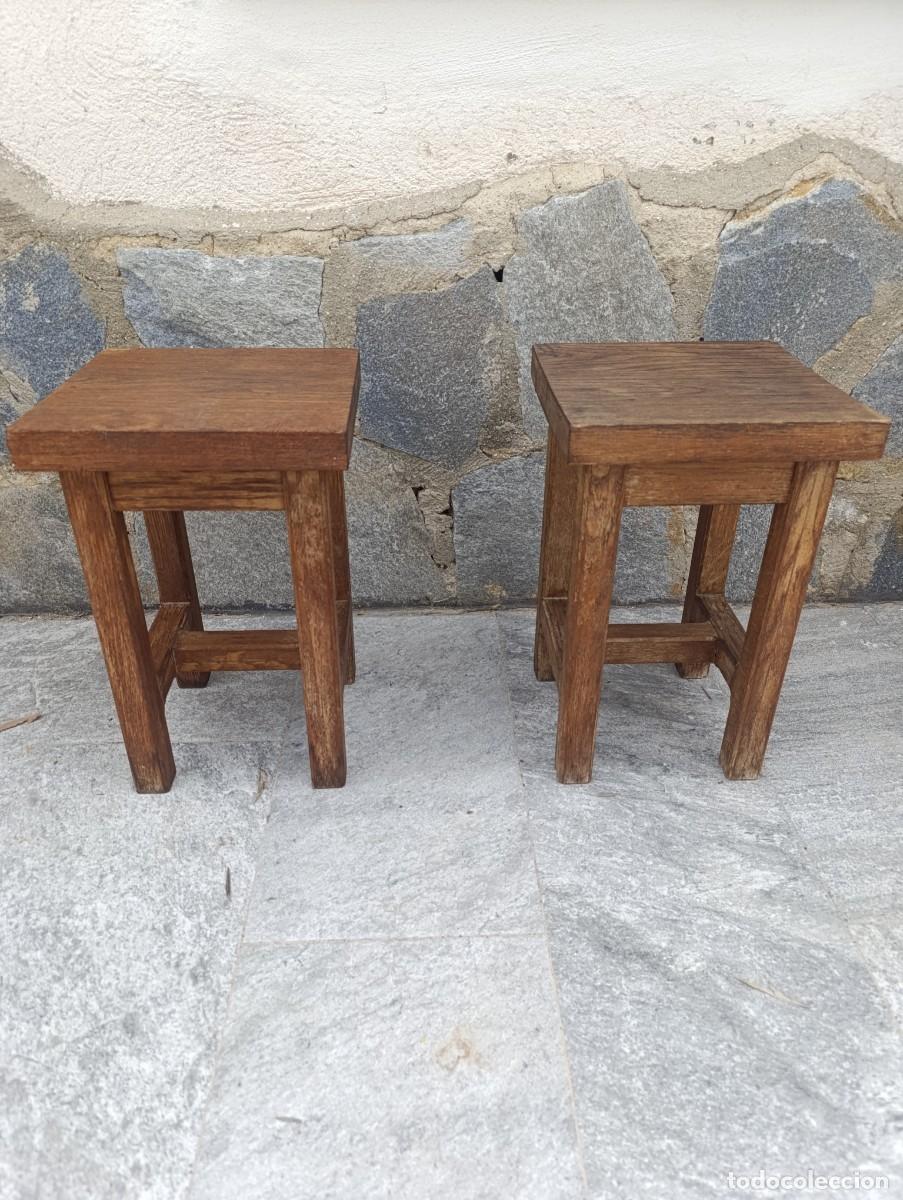 Antig&uuml;edades: Bonitas banquetas de madera de Roble - Foto 2