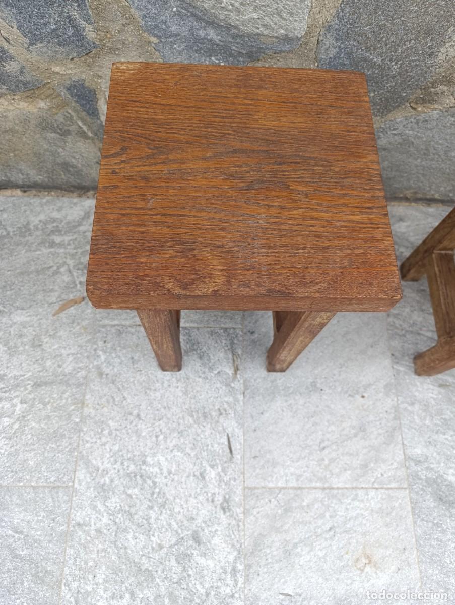 Antig&uuml;edades: Bonitas banquetas de madera de Roble - Foto 4