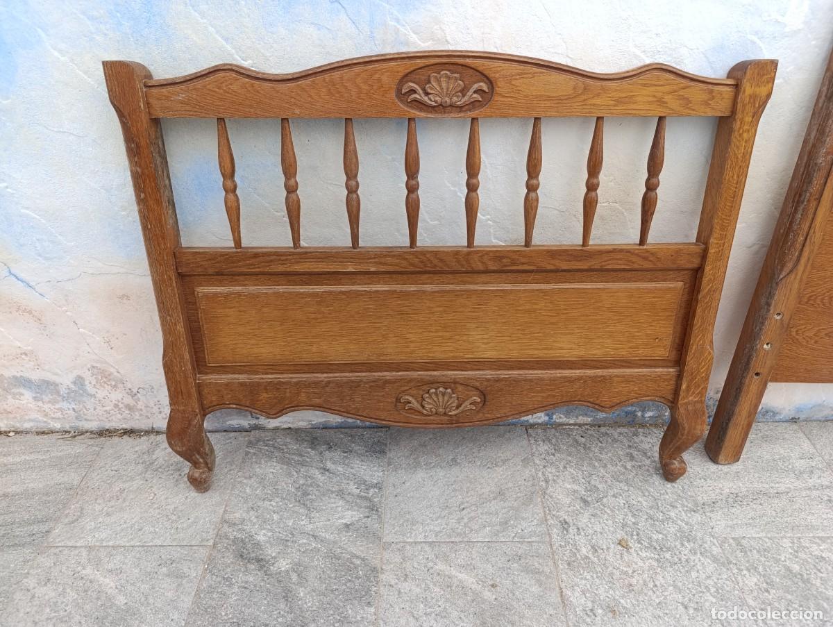 Antig&uuml;edades: Preciosa cama estilo Luis XV de madera de roble - Foto 2