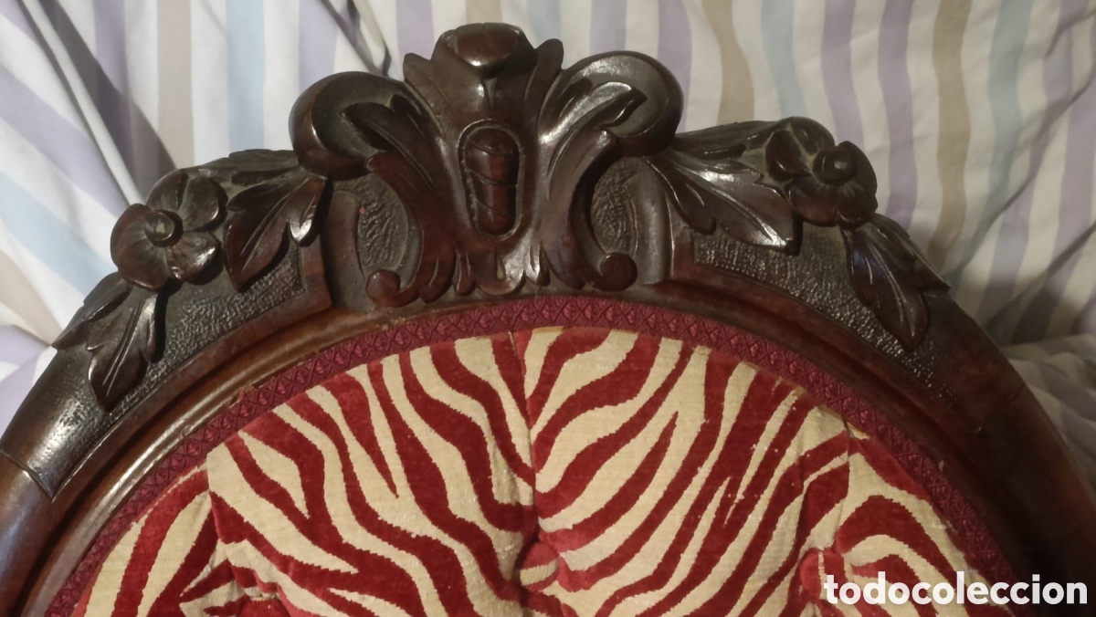 Antig&uuml;edades: Tresillo Isabelino y 2 sillones - Foto 4
