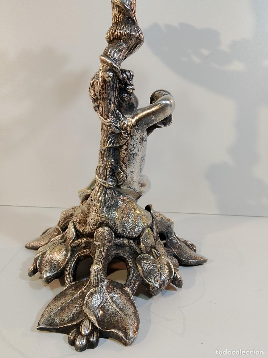 Antig&uuml;edades: centro de mesa con candelero- - Foto 5