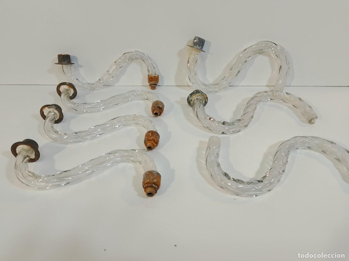 Antig&uuml;edades: repuestos de iluminacion -brazos de vidrio- - Foto 1