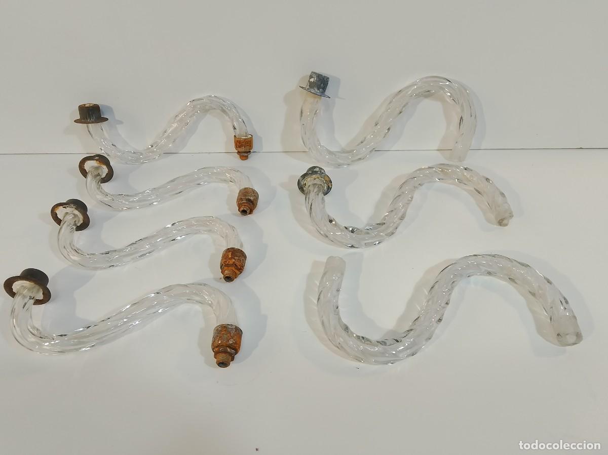 Antig&uuml;edades: repuestos de iluminacion -brazos de vidrio- - Foto 2