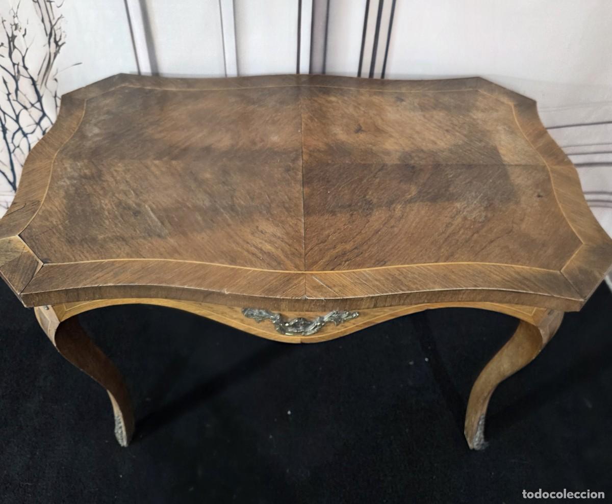 Antig&uuml;edades: Mesa centro antigua auxiliar de estilo Luis XV - Foto 3