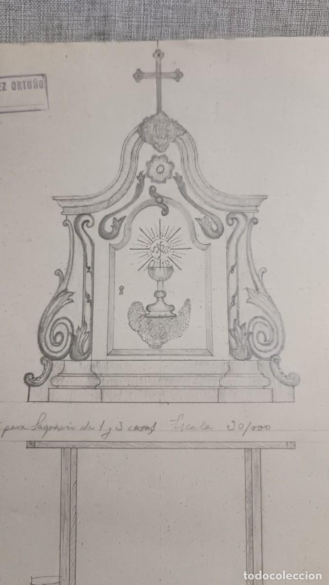 Antig&uuml;edades: Boceto-Proyecto para Sagrario S. XIX - Foto 5