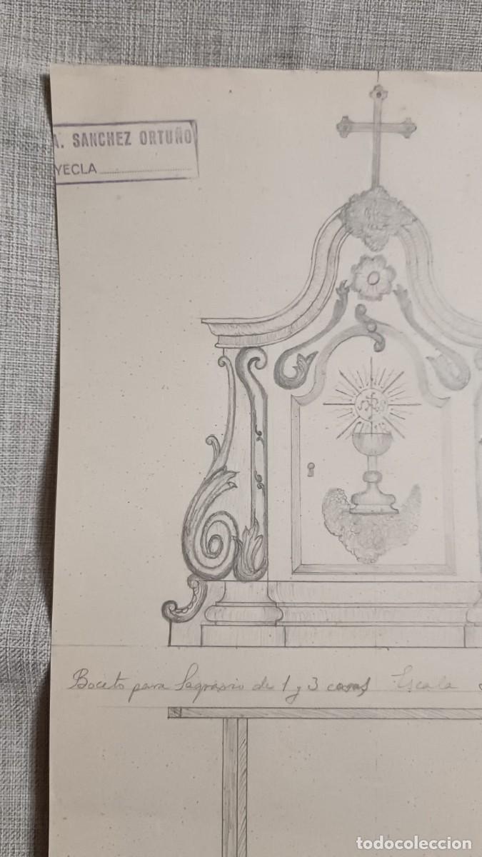 Antig&uuml;edades: Boceto-Proyecto para Sagrario S. XIX - Foto 6