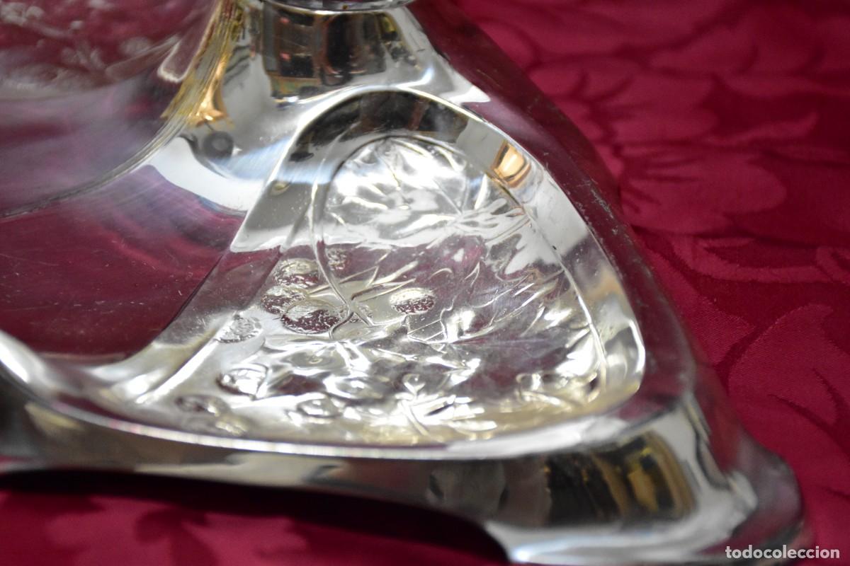 Antig&uuml;edades: TINTERO JUGENDSTIL DE METAL MARCA ORIVIT - Foto 5