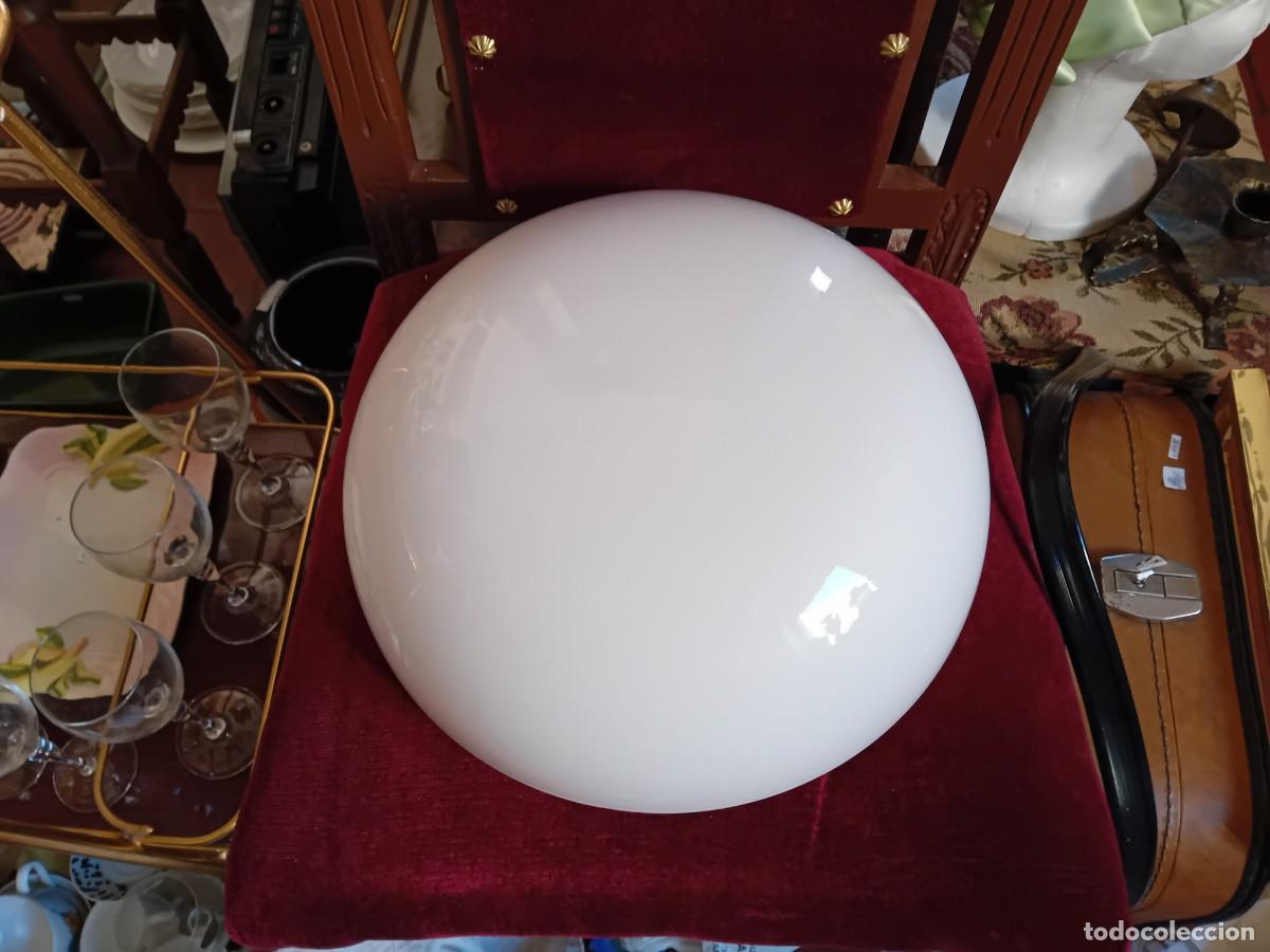 Antig&uuml;edades: Plaf&oacute;n o tulipa grande blanca tipo opalina - Foto 2