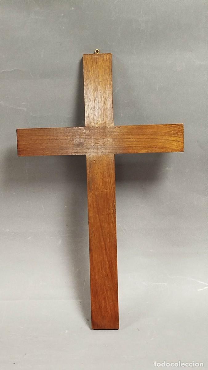 Antig&uuml;edades: CRUZ DE MADERA DE NOGAL - Foto 2