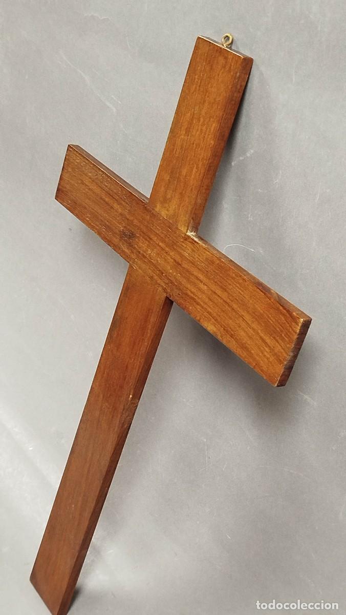 Antig&uuml;edades: CRUZ DE MADERA DE NOGAL - Foto 3