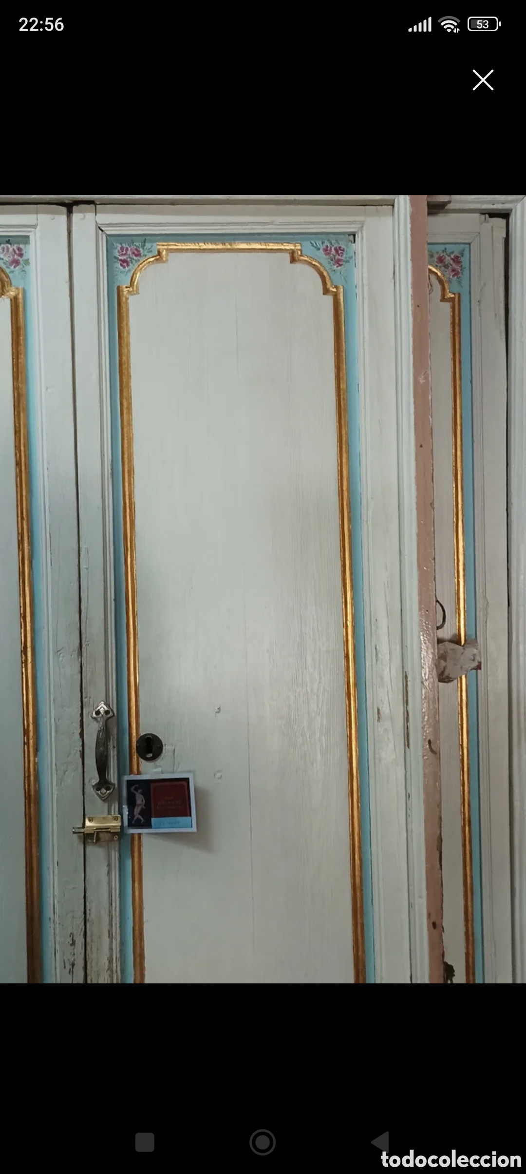 Antig&uuml;edades: PAREJA DE PUERTAS ANTIGUAS DE MADERA - Foto 3