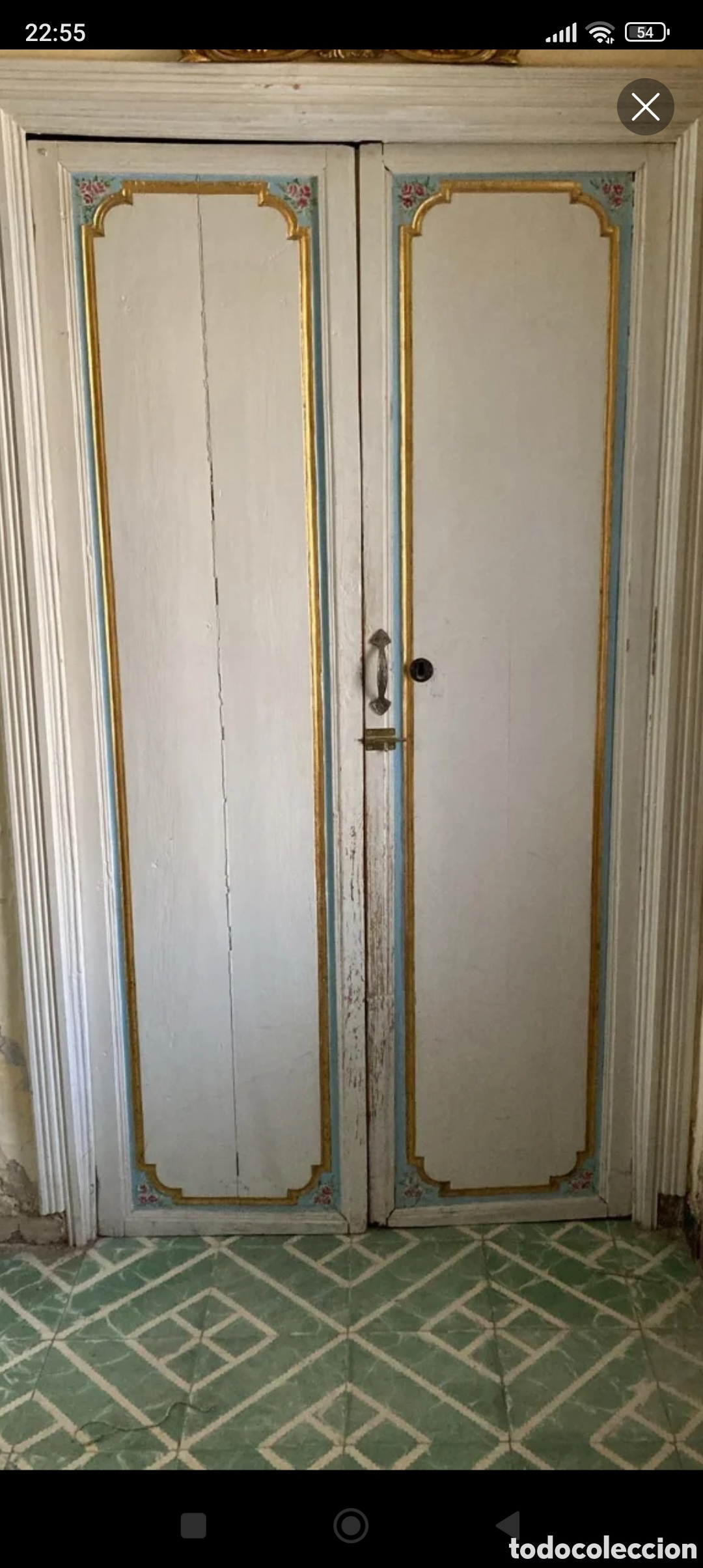 Antig&uuml;edades: PAREJA DE PUERTAS ANTIGUAS DE MADERA - Foto 1