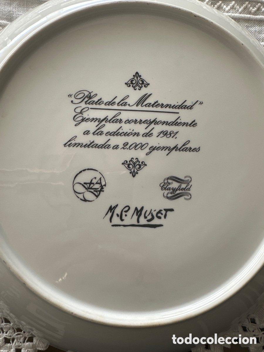 Antig&uuml;edades: Plato porcelana de la Maternidad - Foto 3