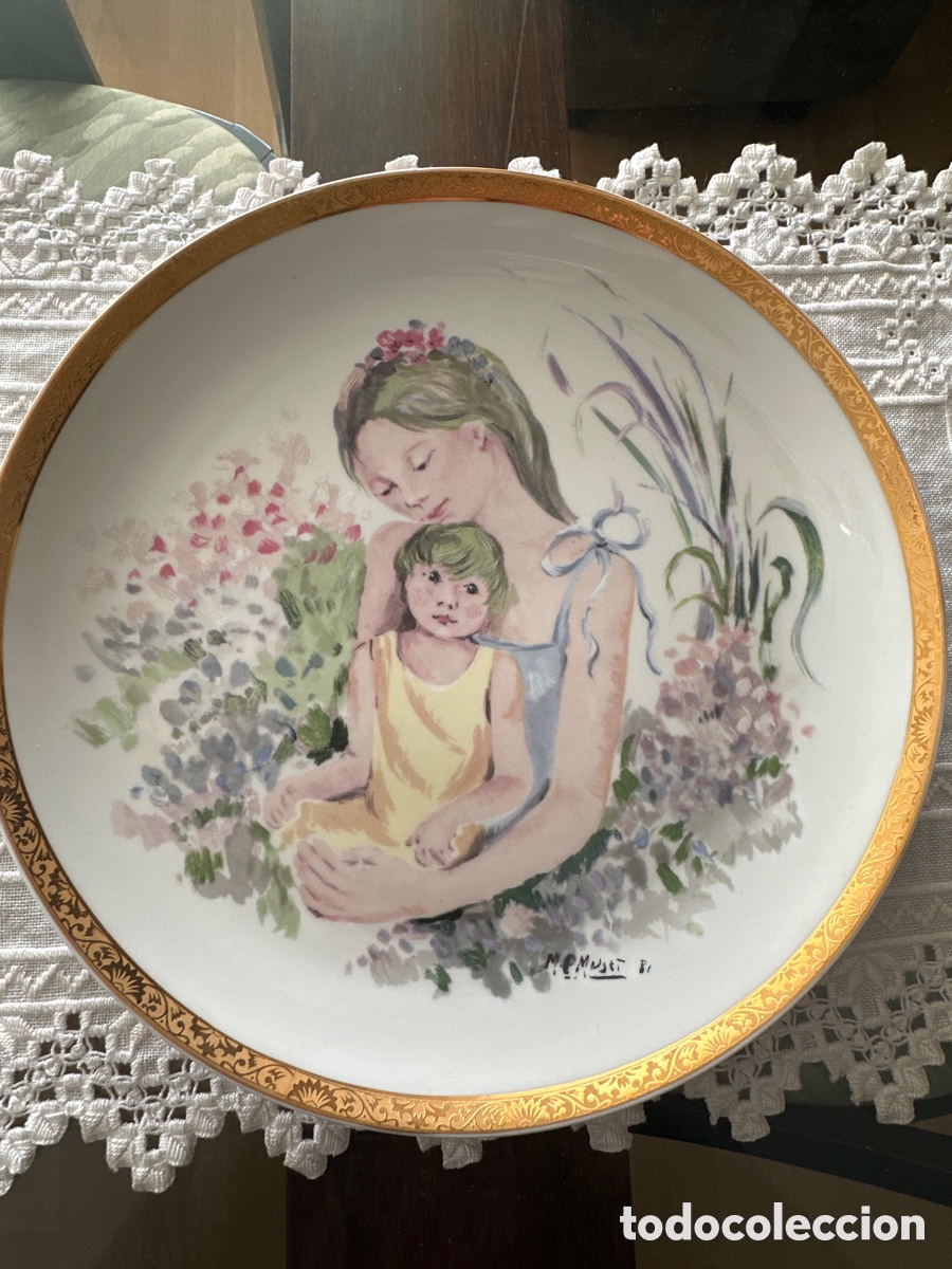 Antig&uuml;edades: Plato porcelana de la Maternidad - Foto 1