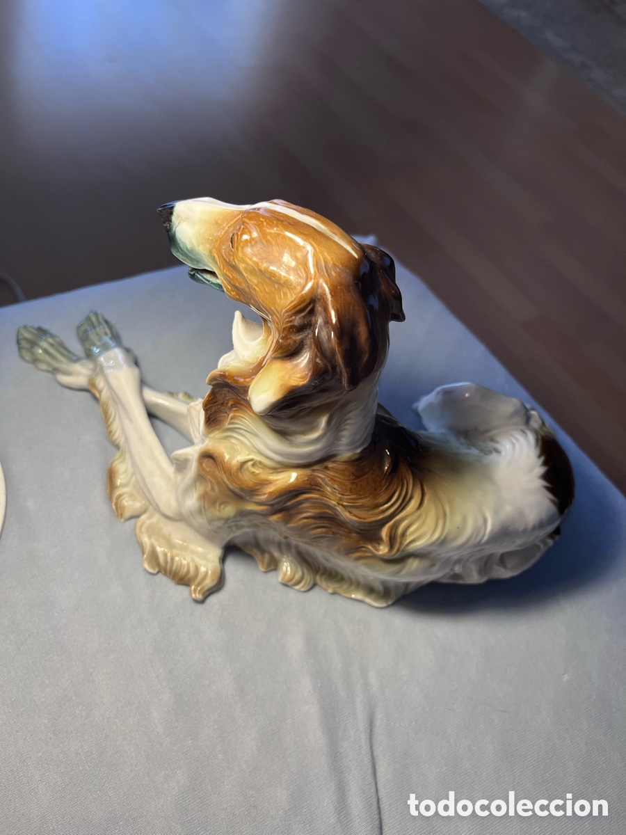 Antig&uuml;edades: Figura de porcelana de perro de la marca Algora - Foto 3