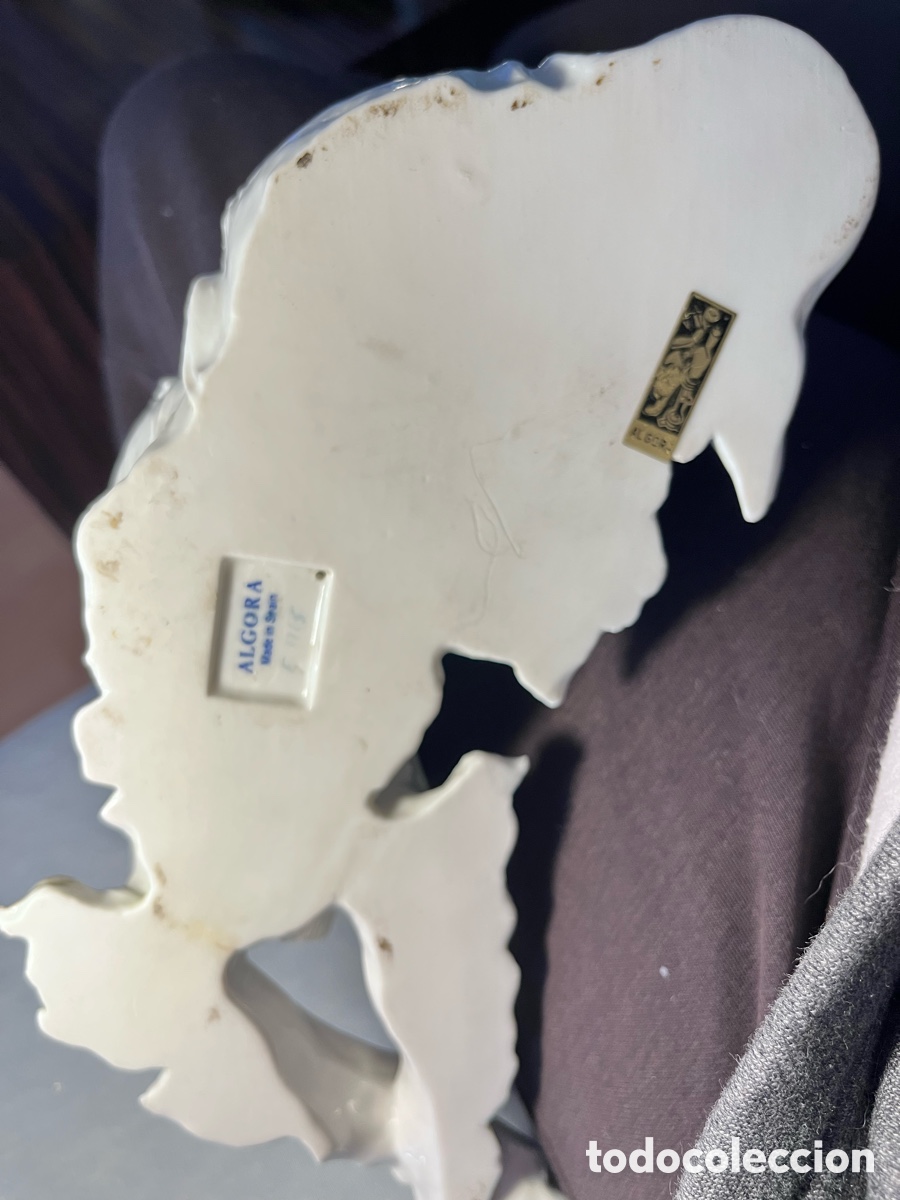 Antig&uuml;edades: Figura de porcelana de perro de la marca Algora - Foto 7