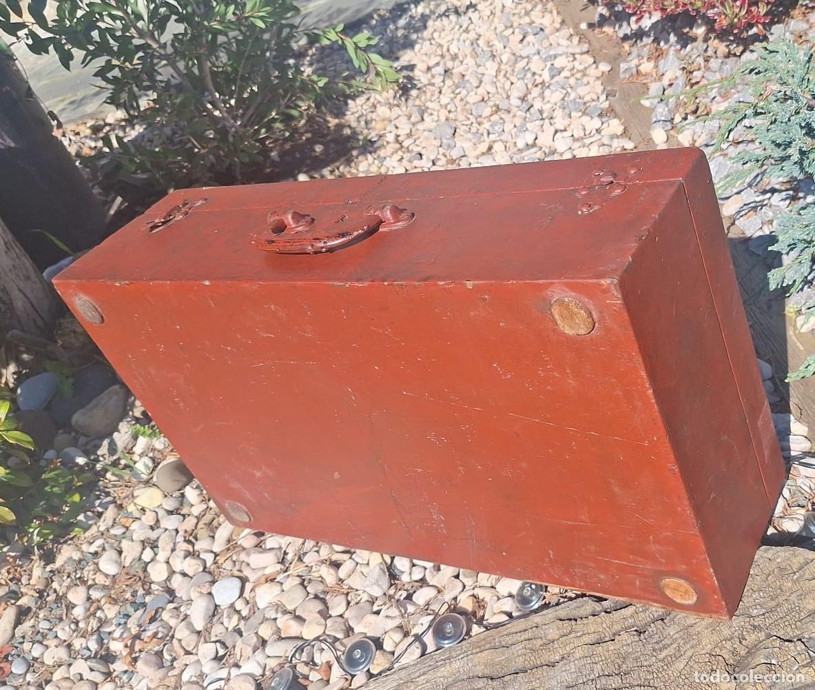 Antig&uuml;edades: Antigua Maleta de Madera de Oficios - Foto 4
