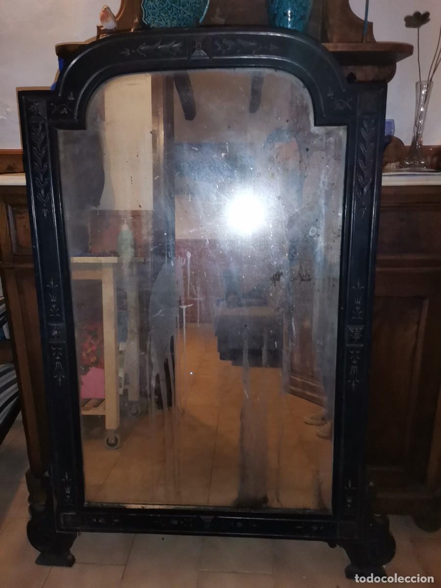 Antig&uuml;edades: ESPEJO ISABELINO caoba ditada - Foto 1