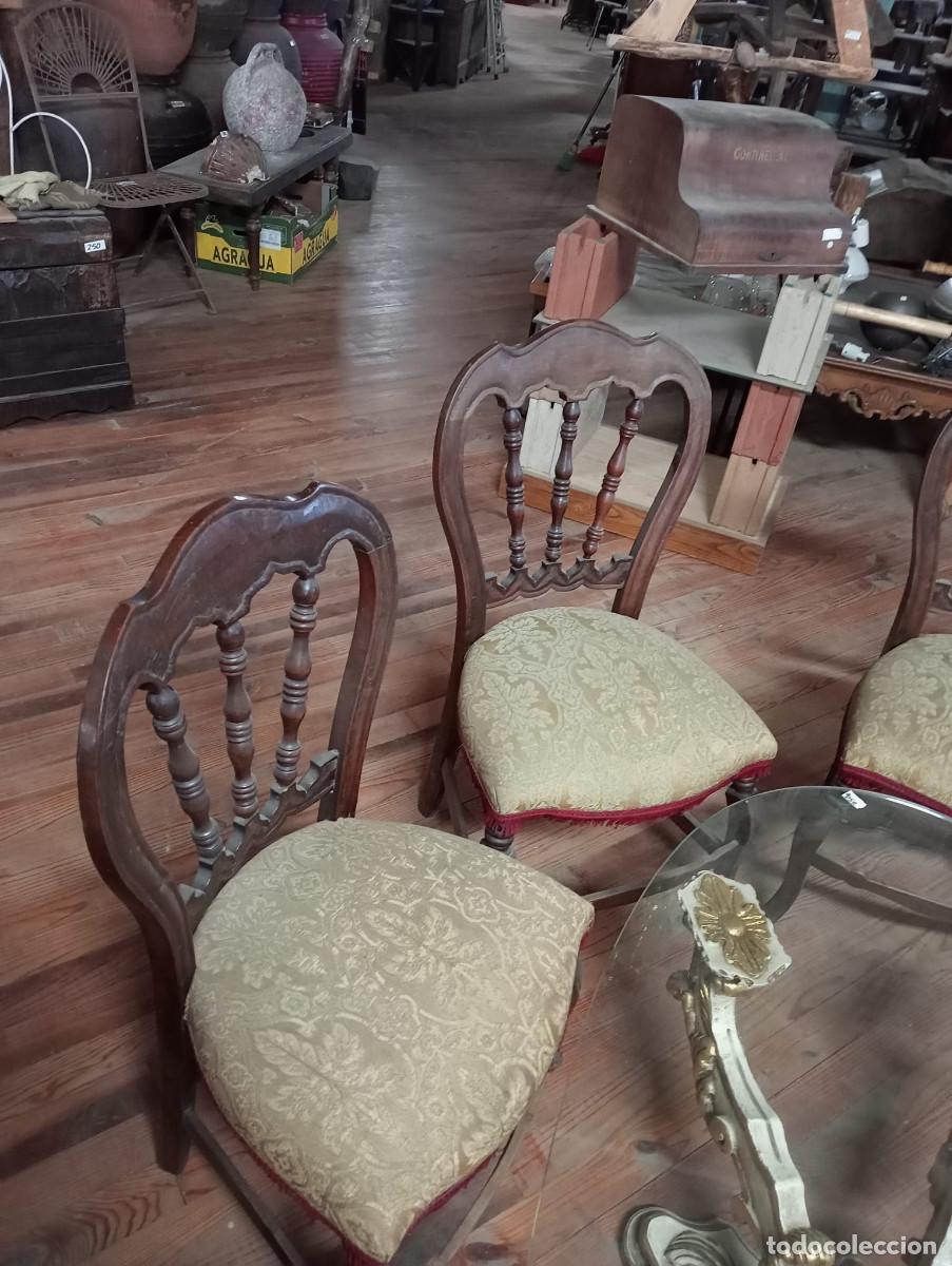 Antig&uuml;edades: Sofa y 6 sillas, antiguo. Nogal. - Foto 5