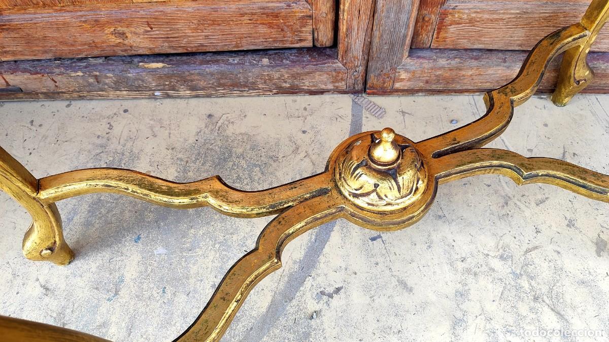 Antig&uuml;edades: Consola barroca, en madera tallada y sobredorada - Foto 6