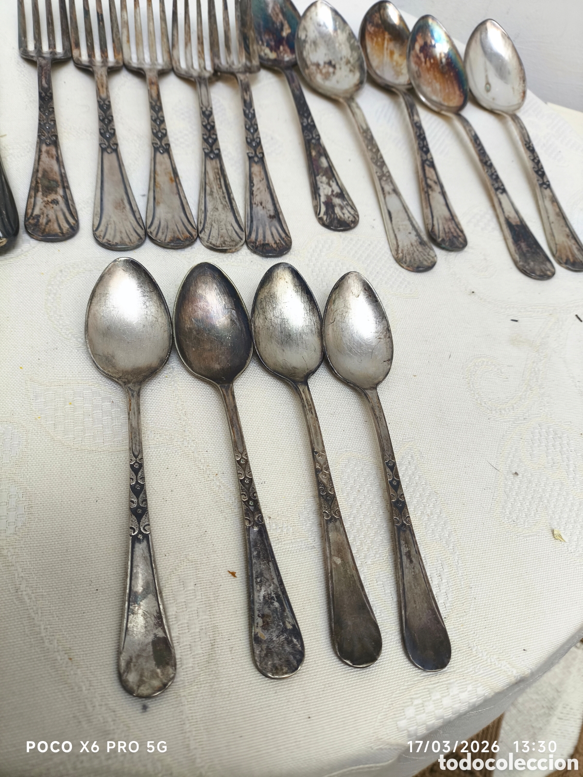 Antig&uuml;edades: Lote cuberter&iacute;a antiguos plata - Foto 3