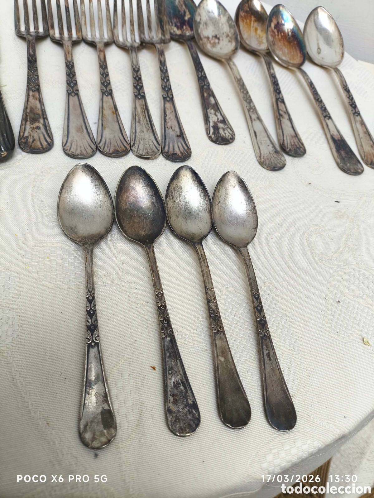 Antig&uuml;edades: Lote cuberter&iacute;a antiguos plata - Foto 4