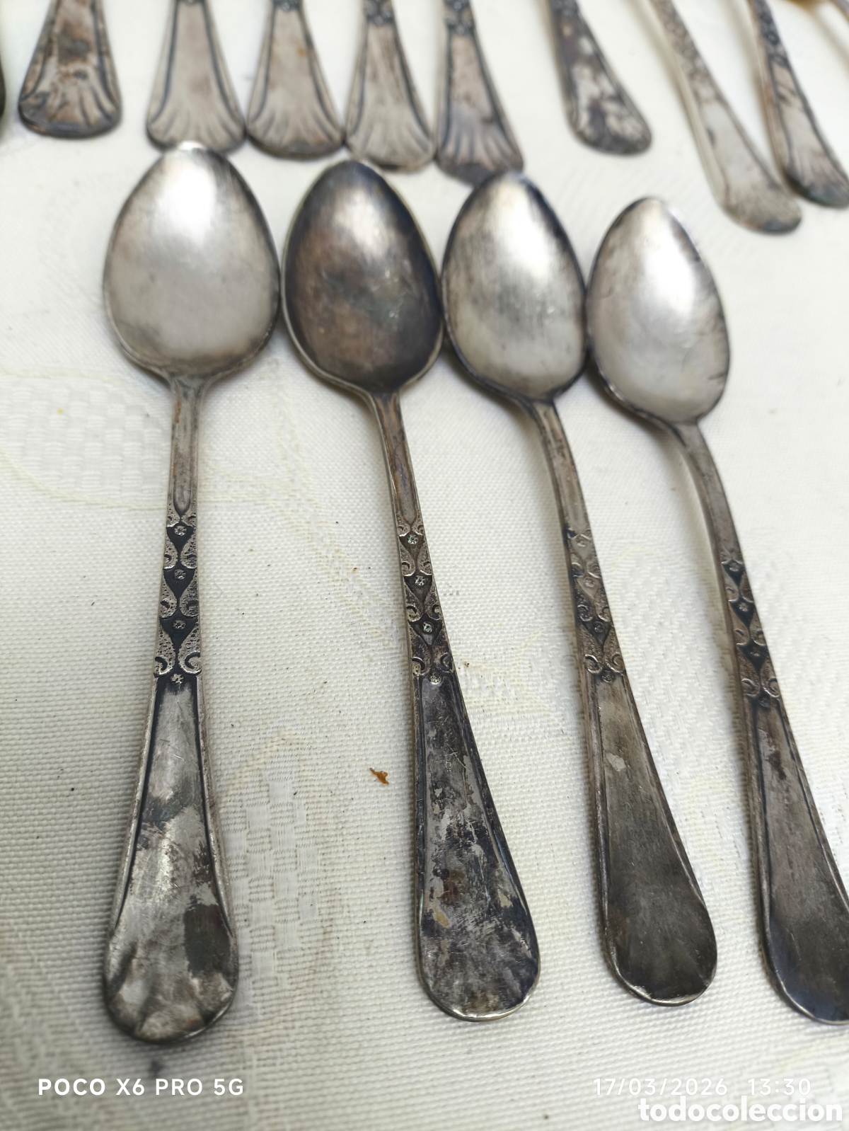 Antig&uuml;edades: Lote cuberter&iacute;a antiguos plata - Foto 7