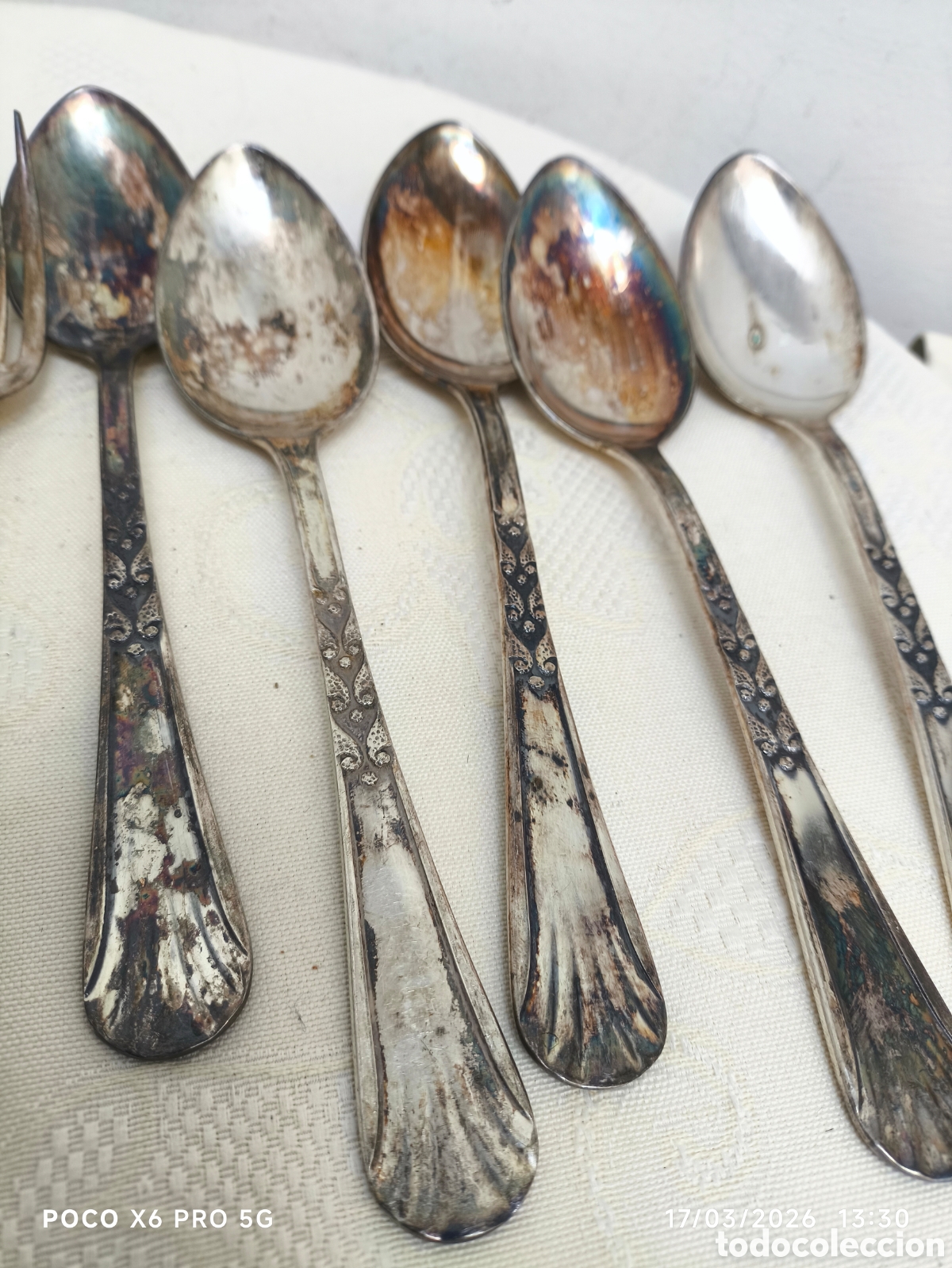 Antig&uuml;edades: Lote cuberter&iacute;a antiguos plata - Foto 8