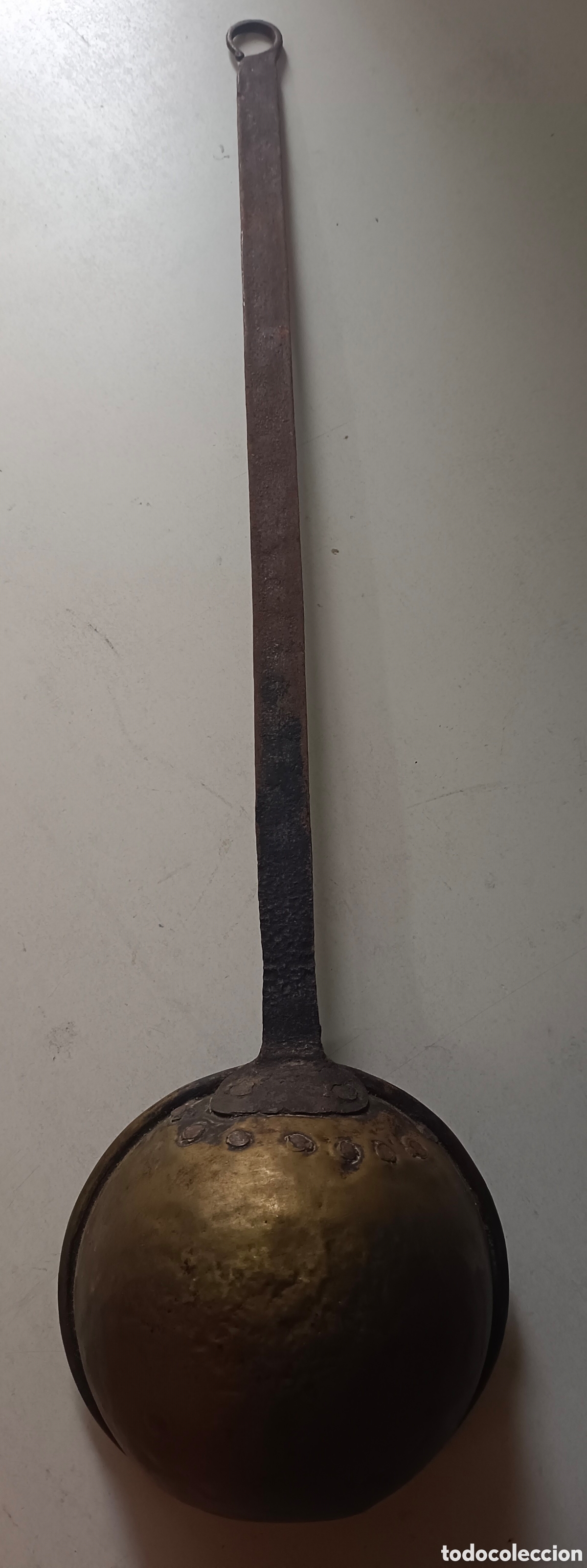 Antig&uuml;edades: Antiguo cucharon o cazo de laton - Foto 9