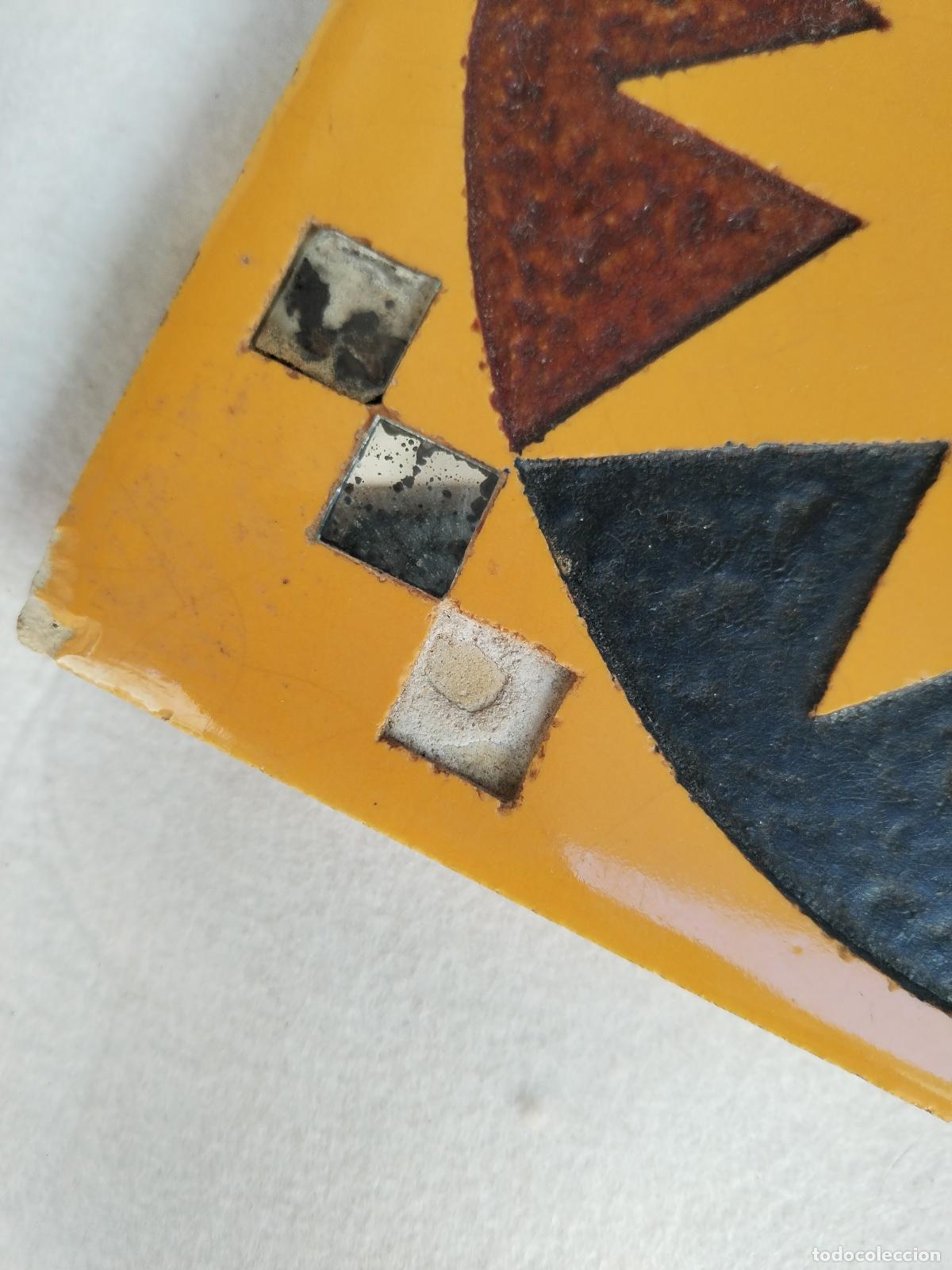 Antig&uuml;edades: espejo de azulejo sol vintage - Foto 3