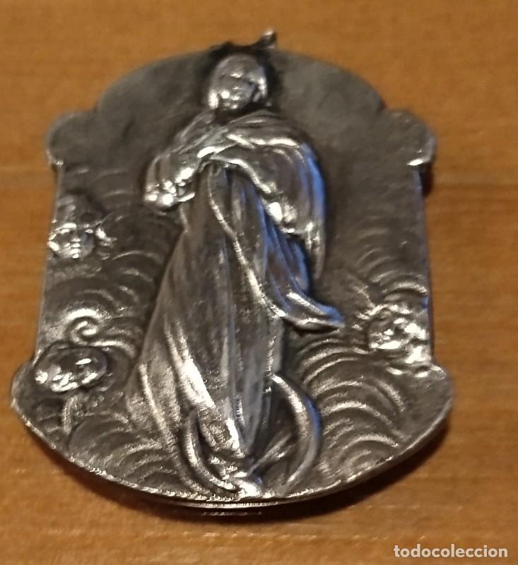 Antig&uuml;edades: ANTIGUA MEDALLA DE PLATA DE LA INMACULADA CONCEPCION - Foto 1