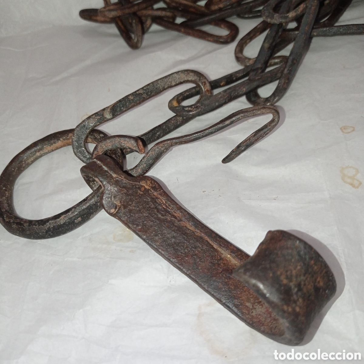Antig&uuml;edades: CADENA O LLAR PARA COLGAR LA CALDERA - Foto 2