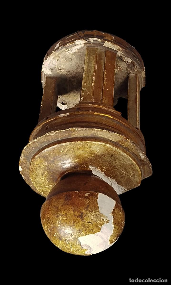 Antig&uuml;edades: FAROL DE MADERA SIGLO XIX - Foto 1