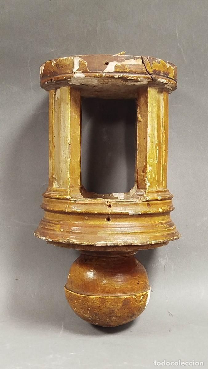 Antig&uuml;edades: FAROL DE MADERA SIGLO XIX - Foto 2