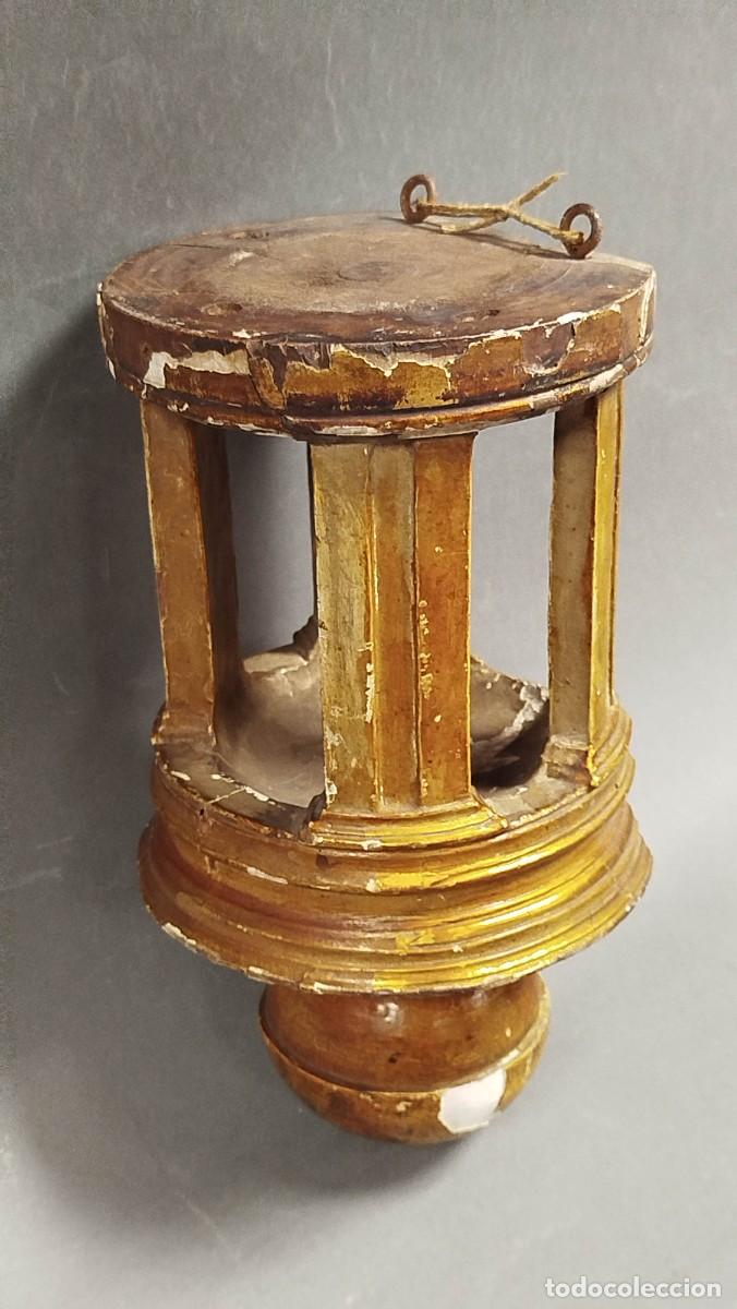 Antig&uuml;edades: FAROL DE MADERA SIGLO XIX - Foto 6