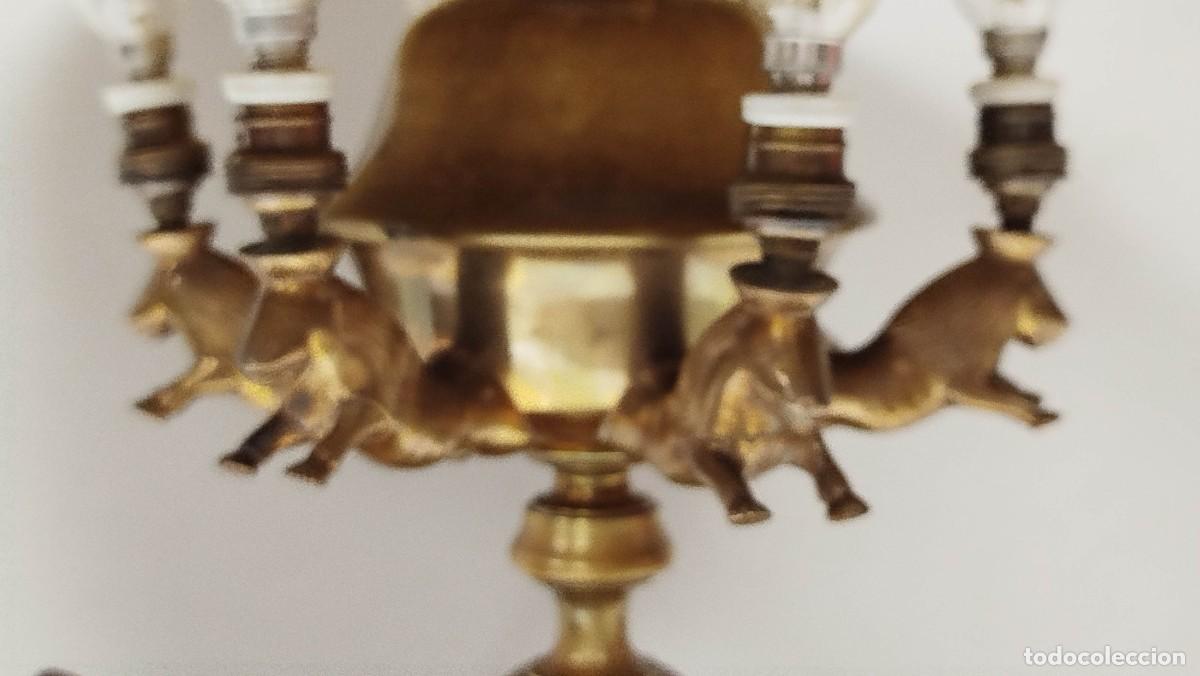Antig&uuml;edades: LAMPARA DE PIE CON VELON ESTILO ANDALUSI - Foto 10