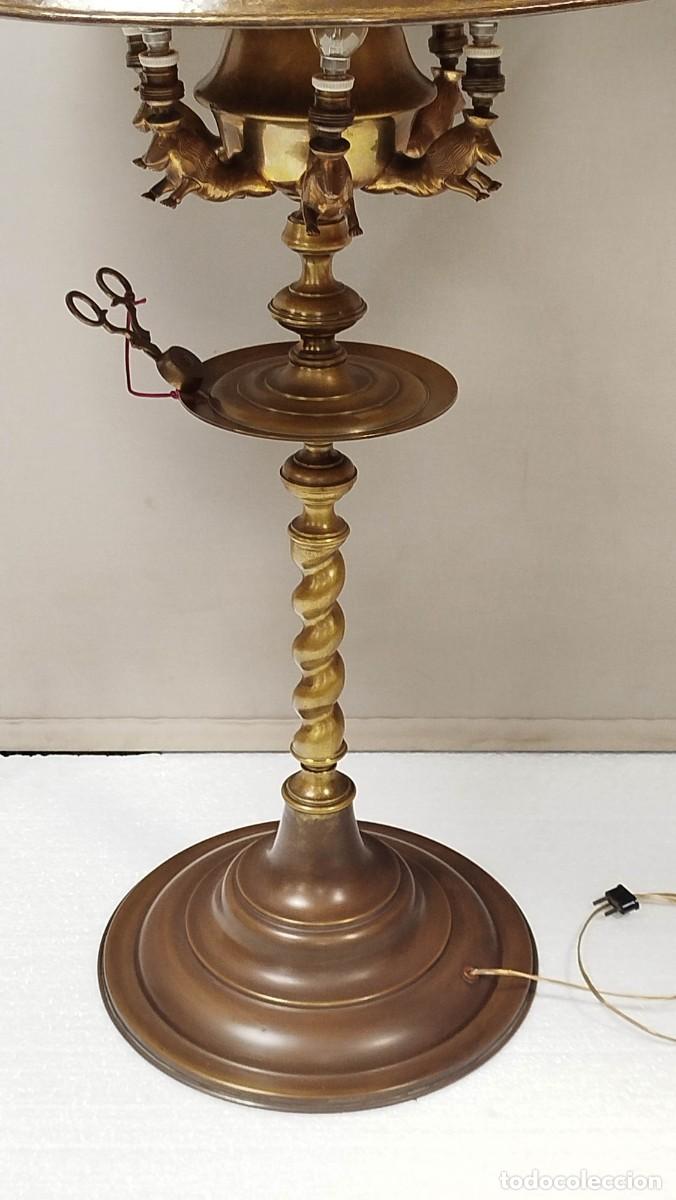 Antig&uuml;edades: LAMPARA DE PIE CON VELON ESTILO ANDALUSI - Foto 12