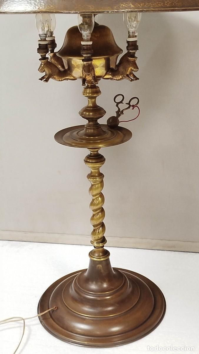 Antig&uuml;edades: LAMPARA DE PIE CON VELON ESTILO ANDALUSI - Foto 20