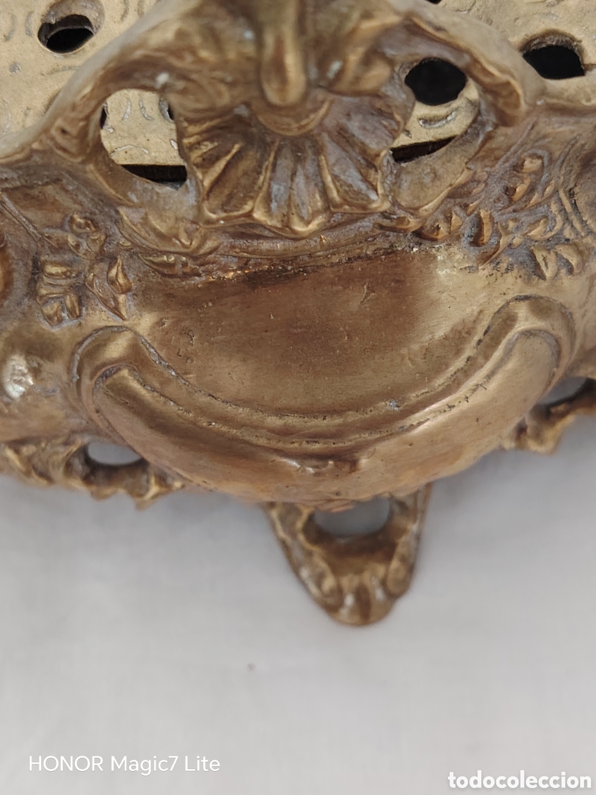 Antig&uuml;edades: Centro de mesa para flores en bronce - Foto 9