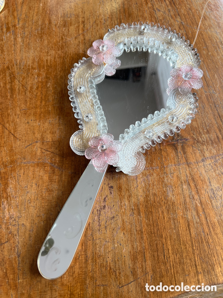 Antiguidades: ESPEJO VENECIANO DE CRISTAL DE MURANO